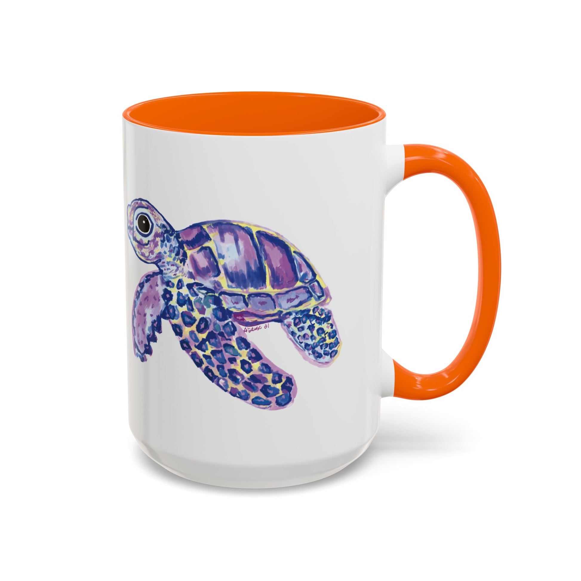 “Tilley” Sea Turtle Two Tone Mug 11oz & 15oz - Blue Cava