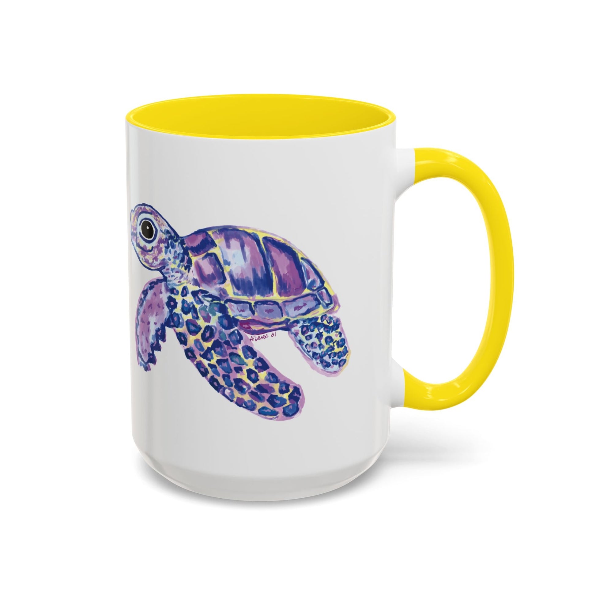 “Tilley” Sea Turtle Two Tone Mug 11oz & 15oz - Blue Cava