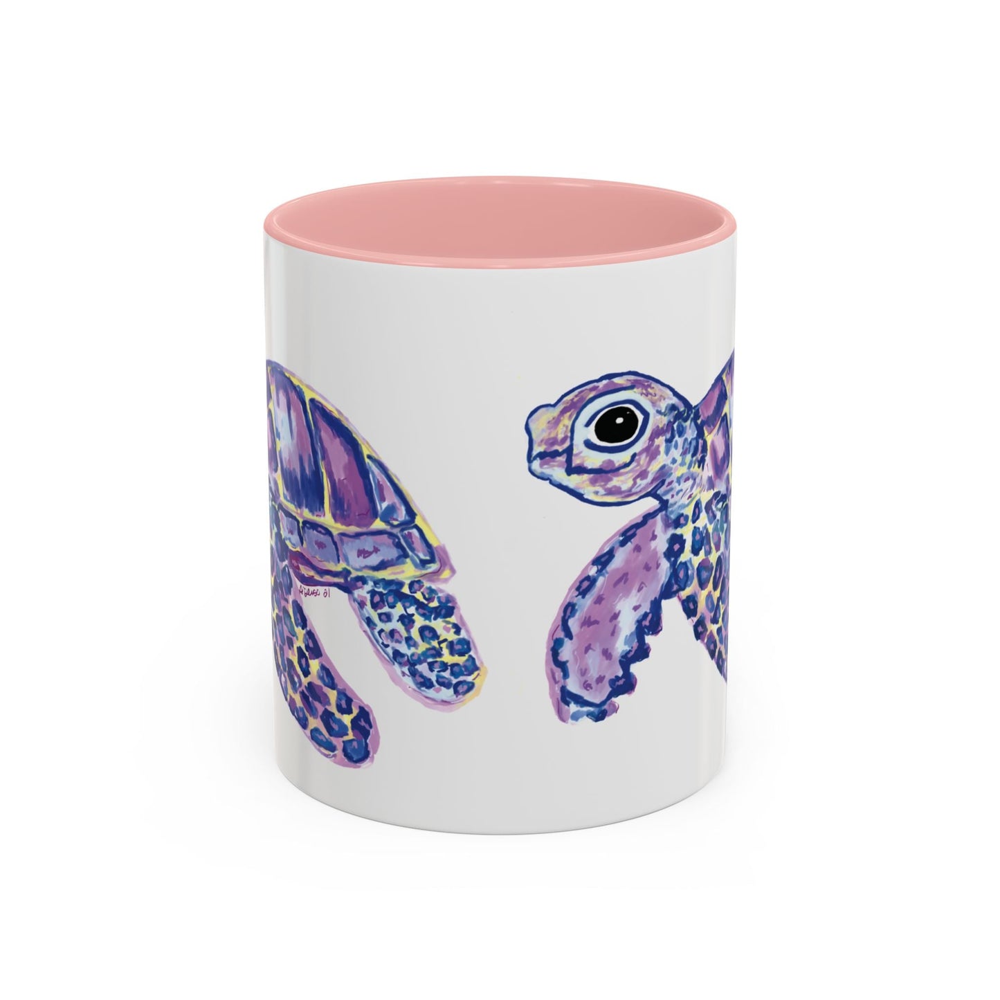 “Tilley” Sea Turtle Two Tone Mug 11oz & 15oz - Blue Cava