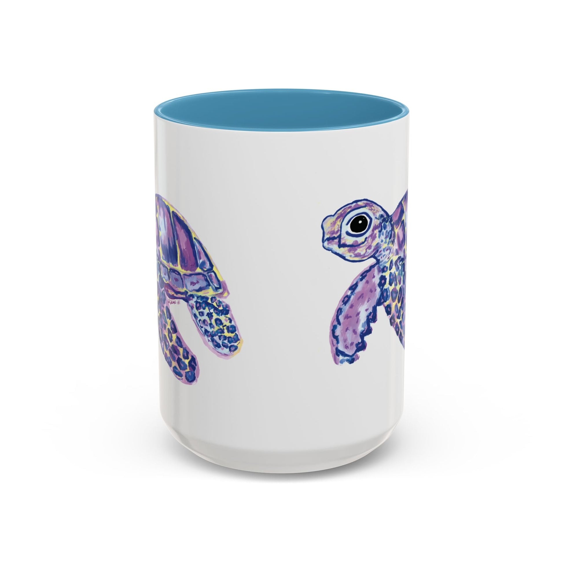 “Tilley” Sea Turtle Two Tone Mug 11oz & 15oz - Blue Cava