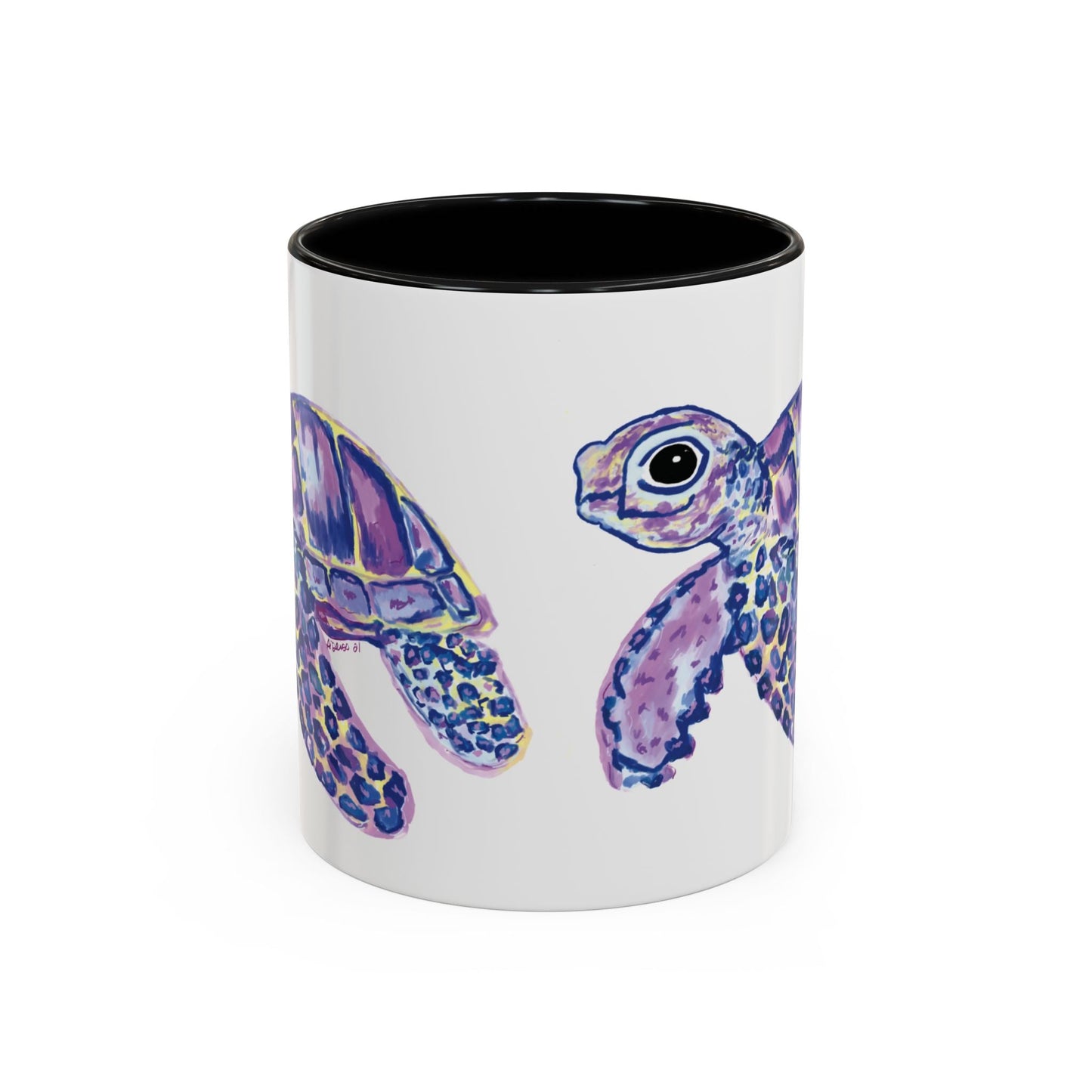 “Tilley” Sea Turtle Two Tone Mug 11oz & 15oz - Blue Cava