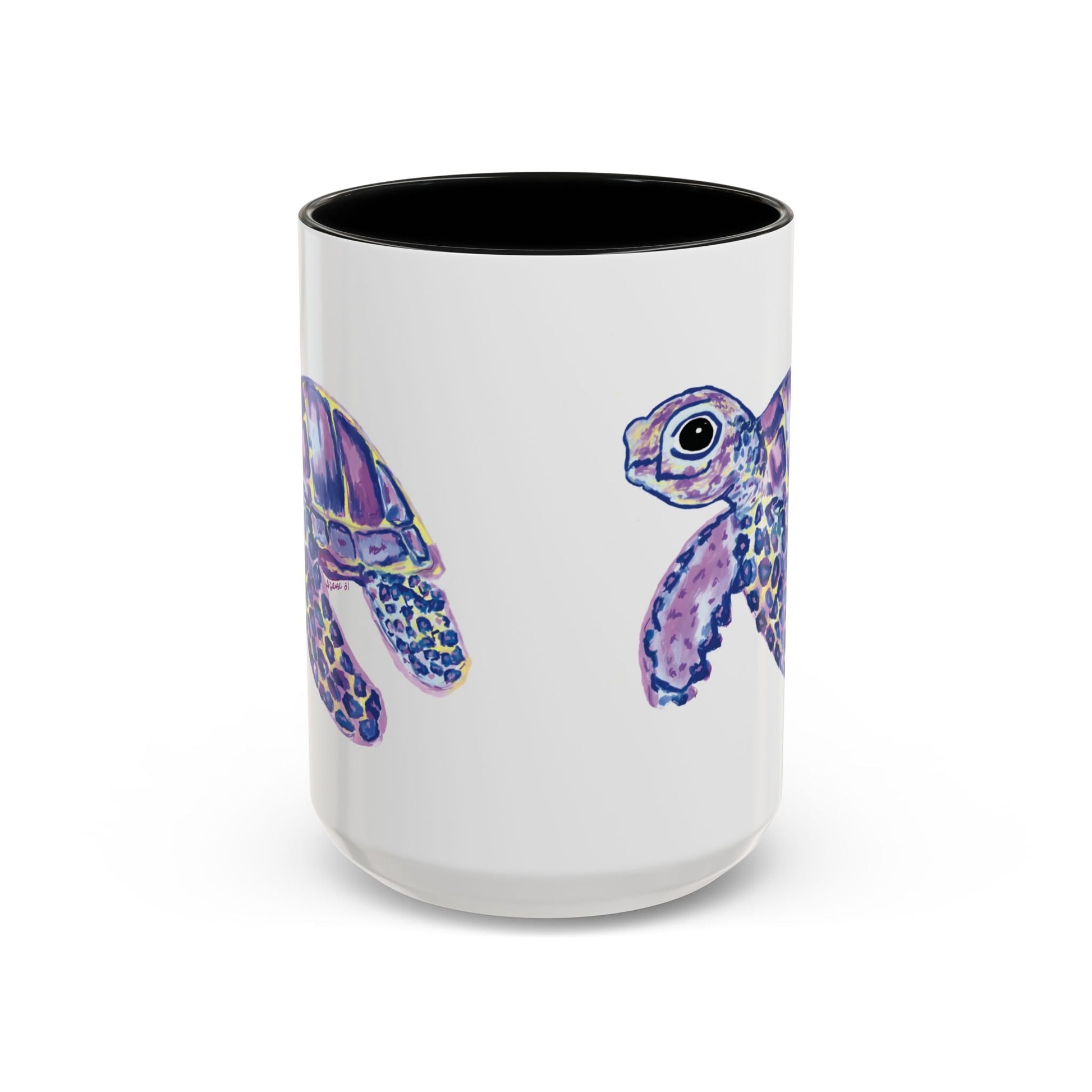 “Tilley” Sea Turtle Two Tone Mug 11oz & 15oz - Blue Cava