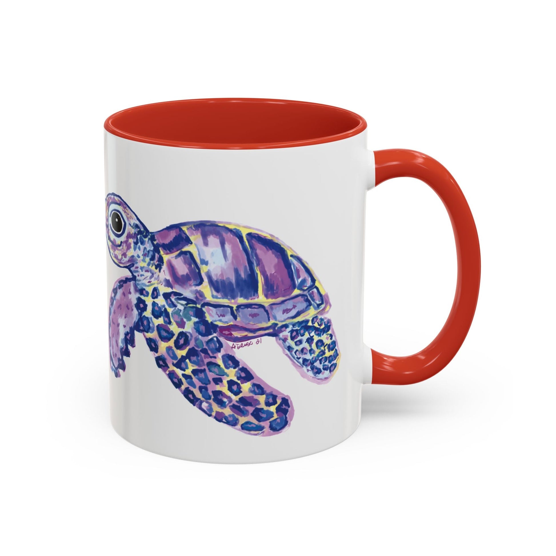 “Tilley” Sea Turtle Two Tone Mug 11oz & 15oz - Blue Cava