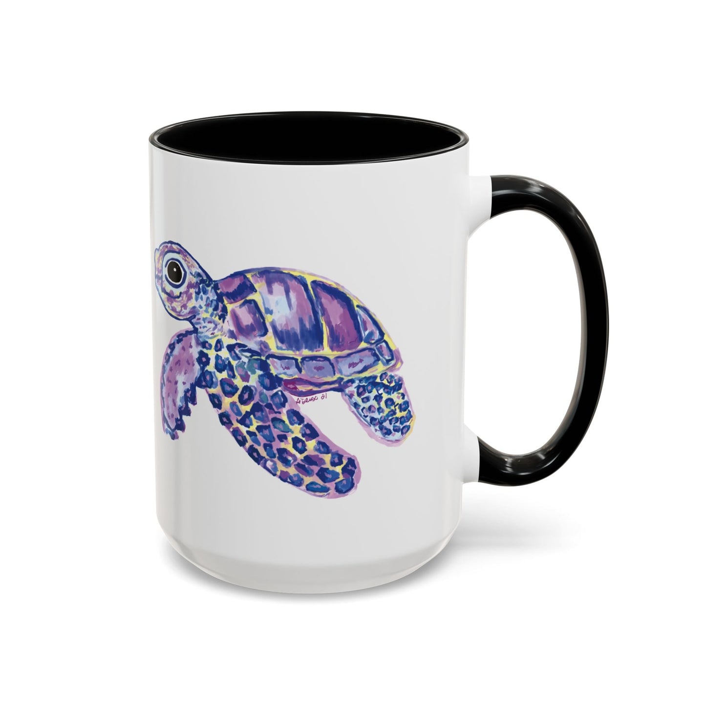 “Tilley” Sea Turtle Two Tone Mug 11oz & 15oz - Blue Cava