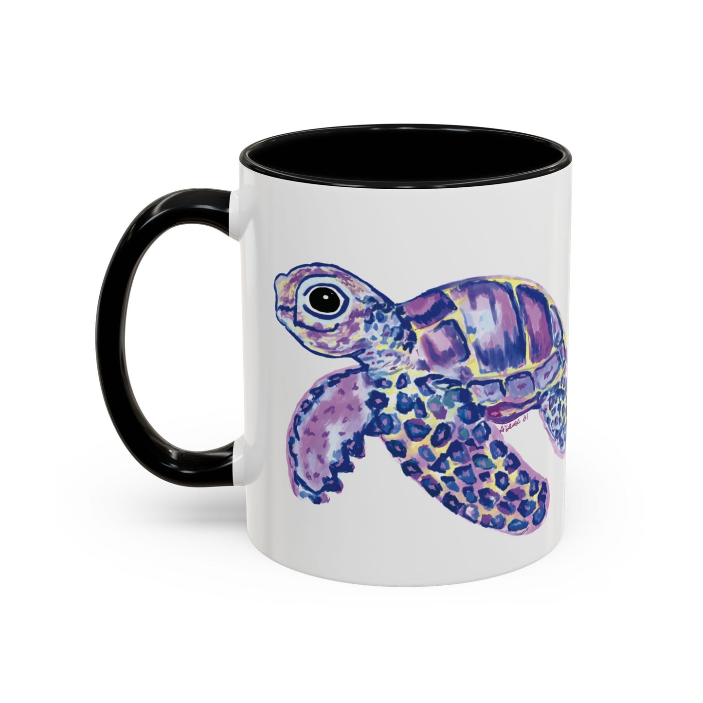 “Tilley” Sea Turtle Two Tone Mug 11oz & 15oz - Blue Cava