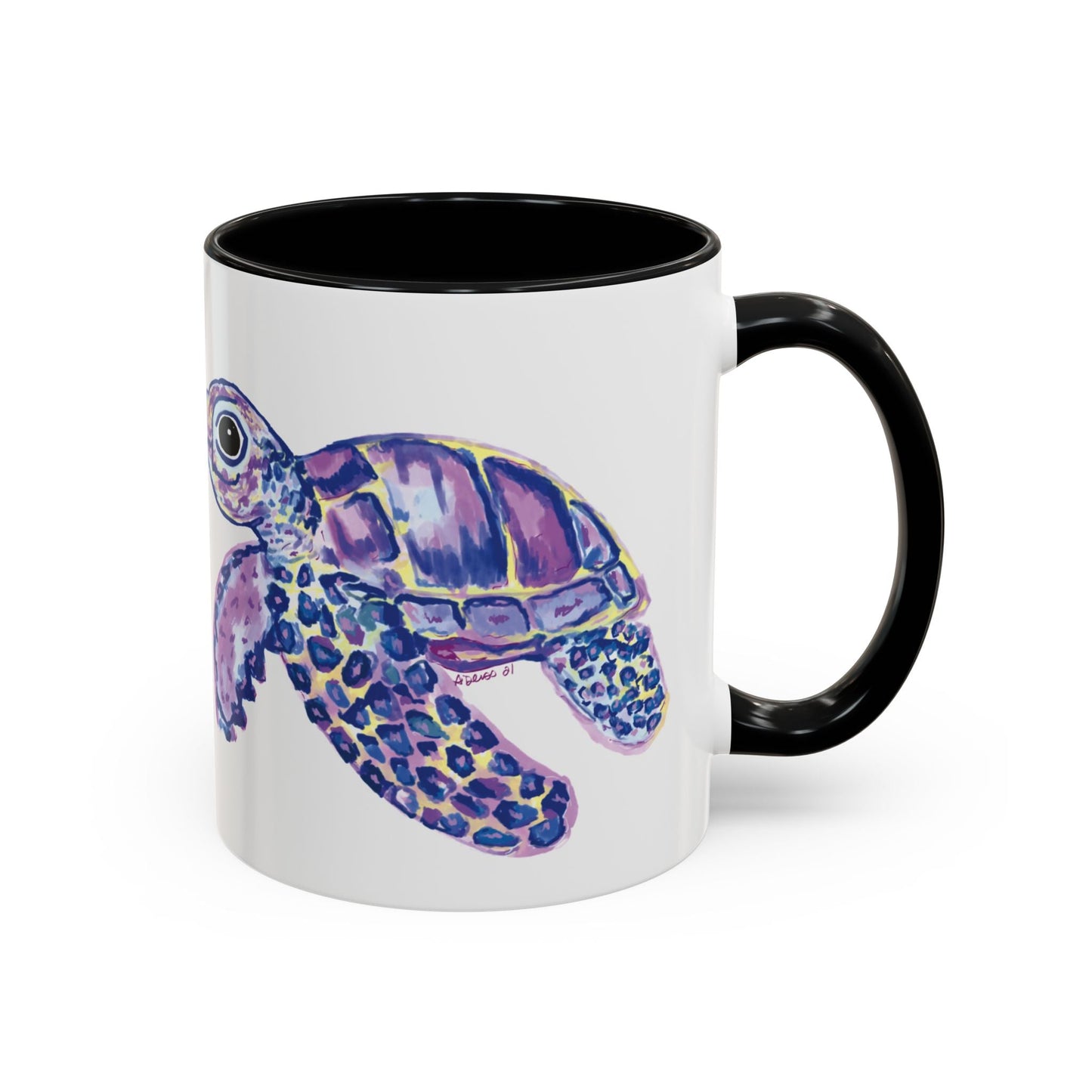 “Tilley” Sea Turtle Two Tone Mug 11oz & 15oz - Blue Cava