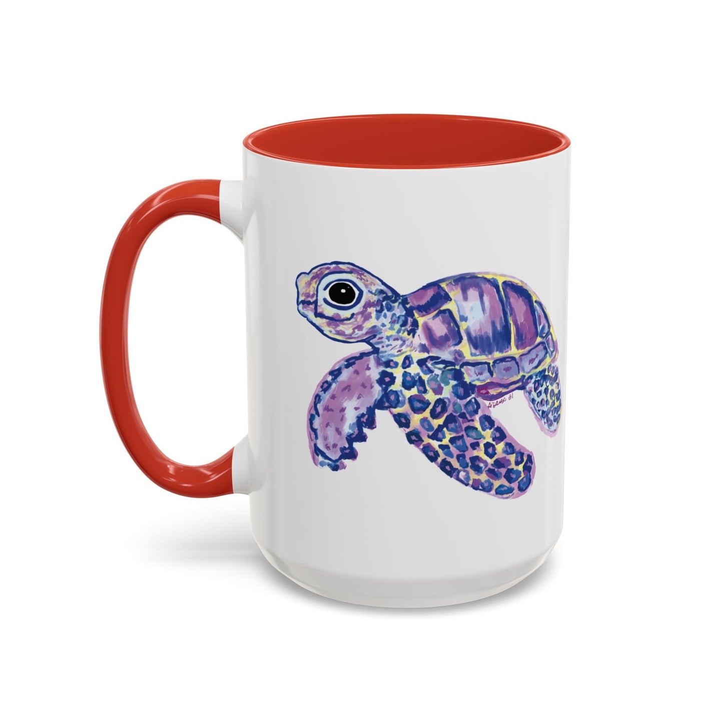 “Tilley” Sea Turtle Two Tone Mug 11oz & 15oz - Blue Cava