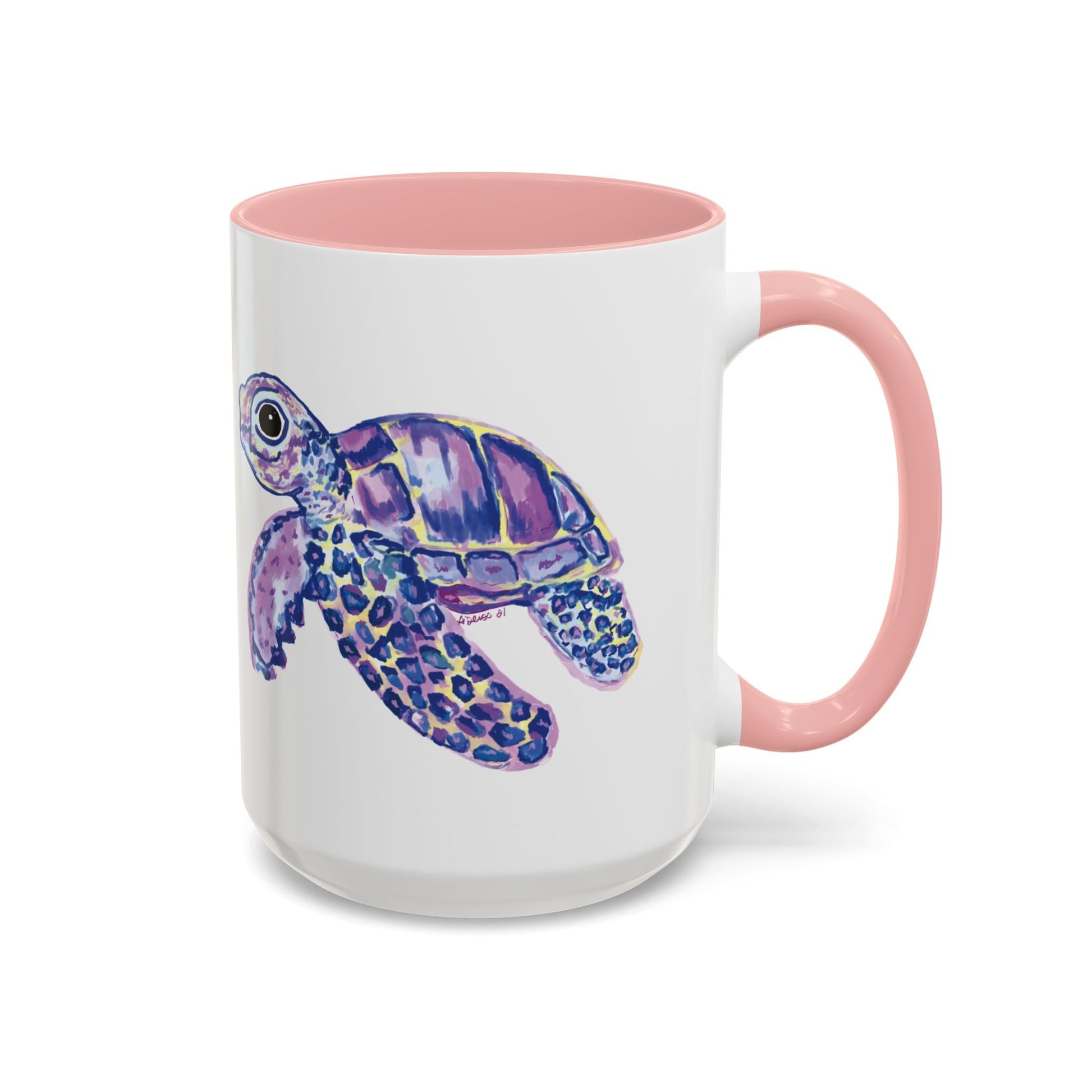 “Tilley” Sea Turtle Two Tone Mug 11oz & 15oz - Blue Cava