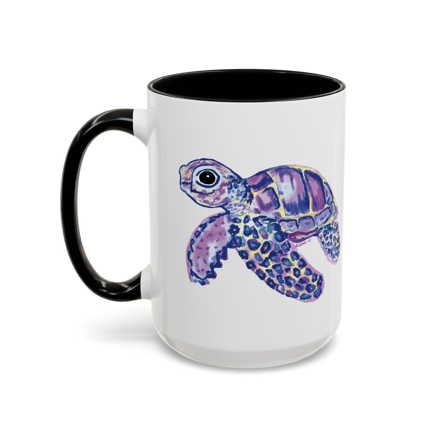 “Tilley” Sea Turtle Two Tone Mug 11oz & 15oz - Blue Cava