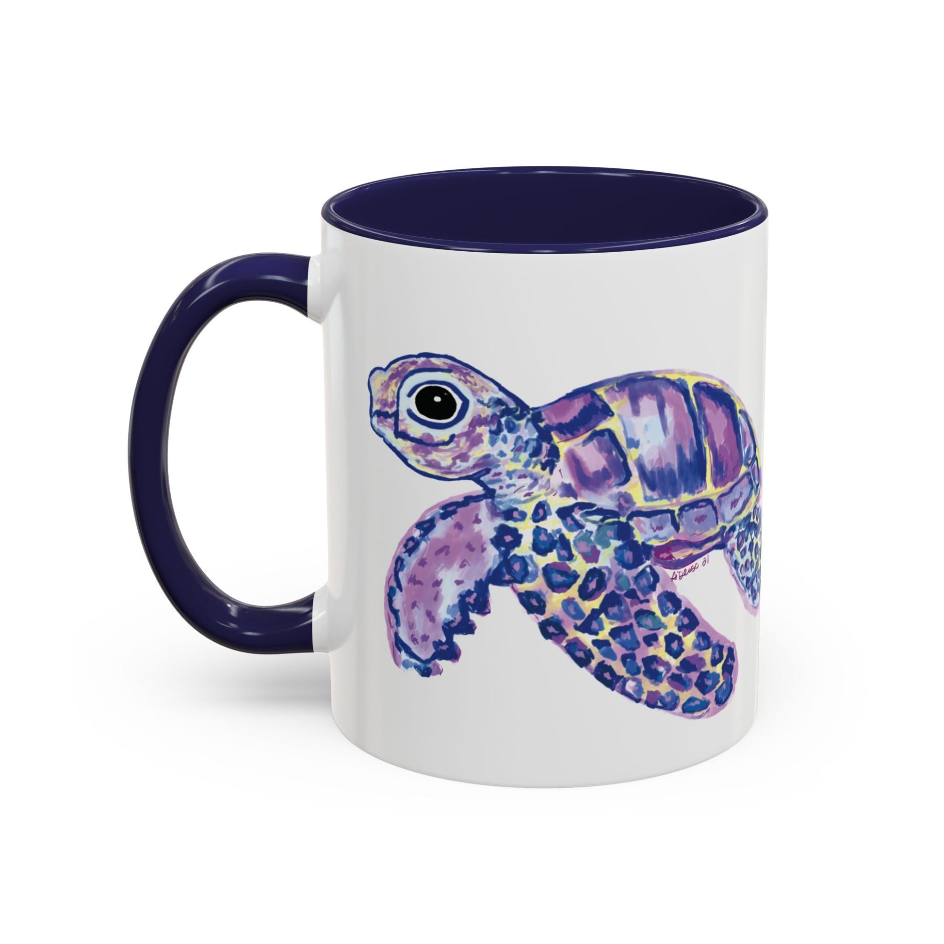 “Tilley” Sea Turtle Two Tone Mug 11oz & 15oz - Blue Cava