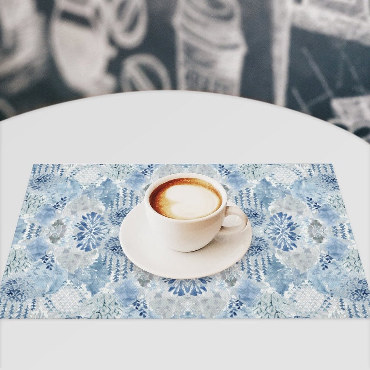 Watercolor Placemat Set - Blue Cava