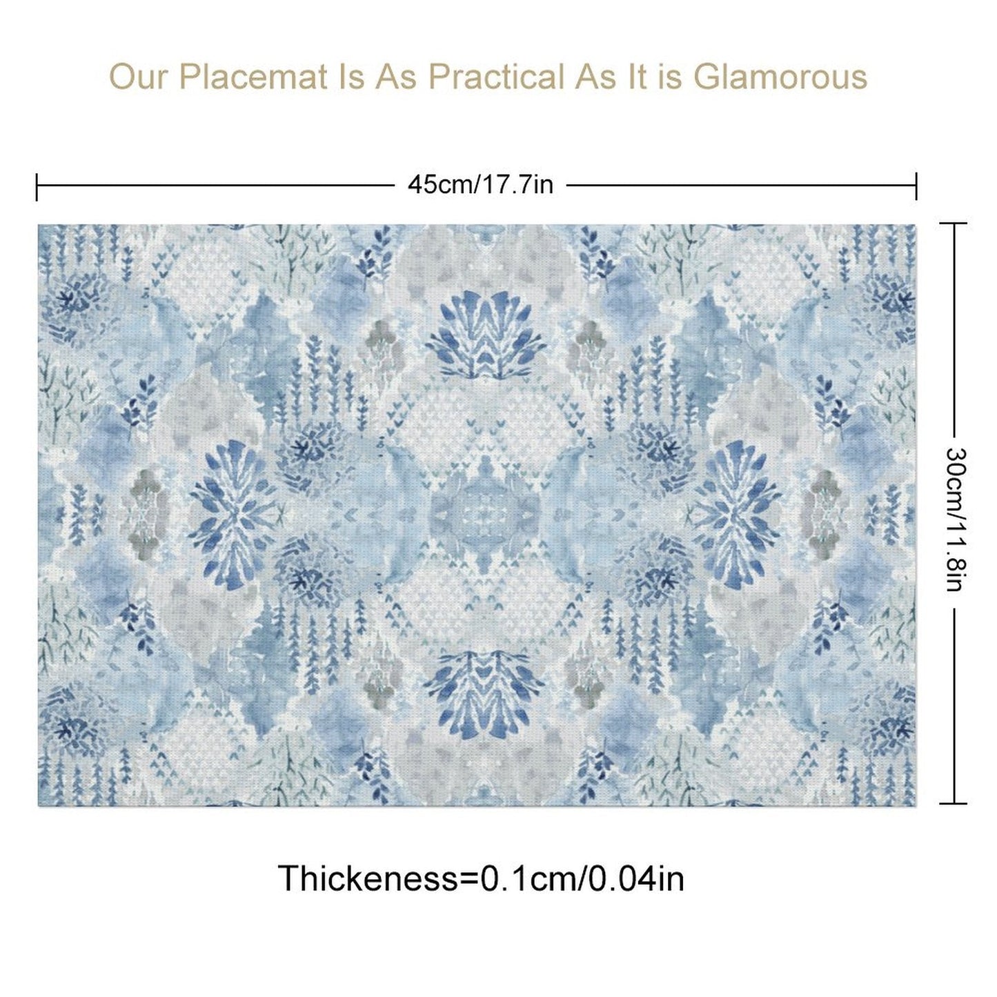 Watercolor Placemat Set - Blue Cava