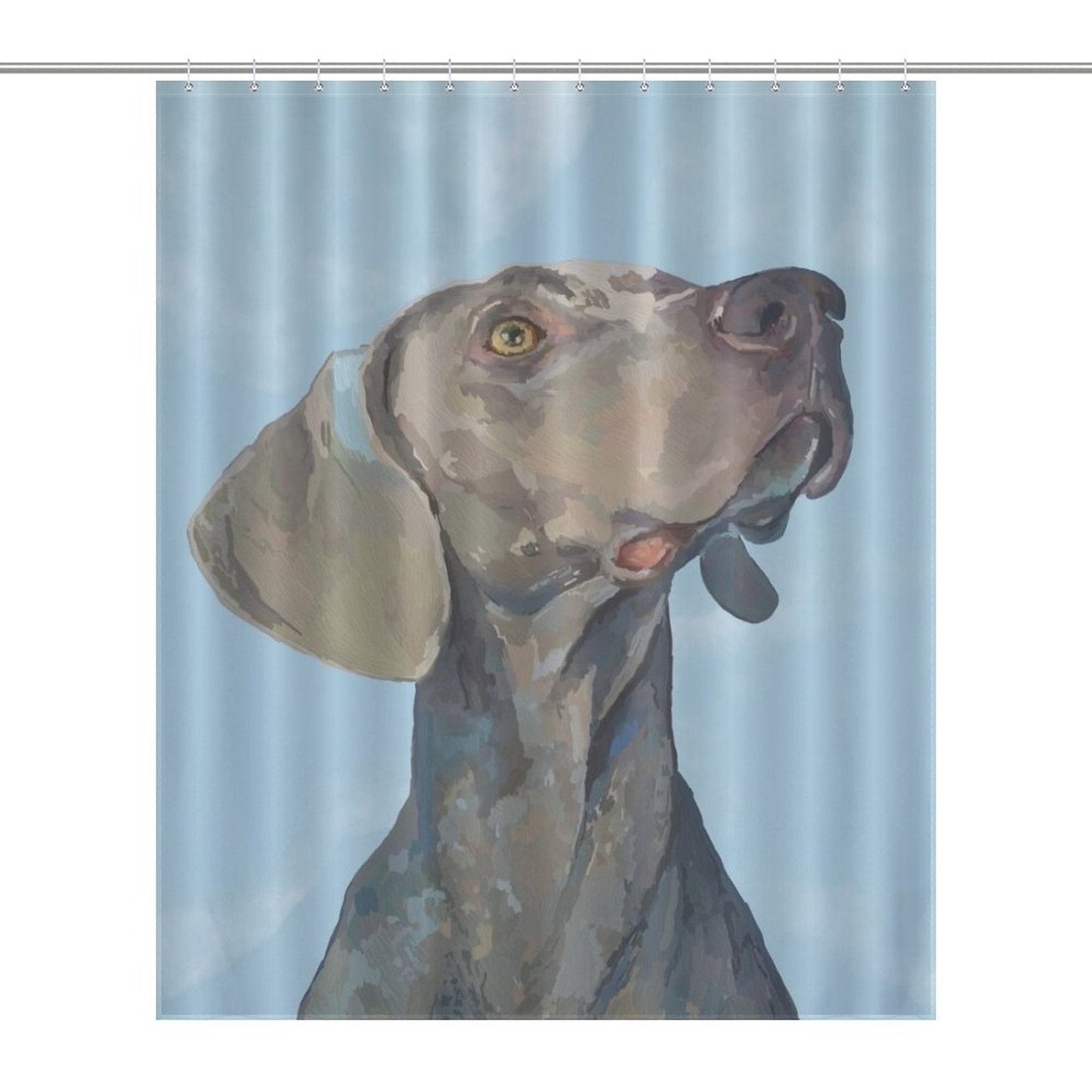 Weimaraner Shower Curtain-66x72Inch (168x183cm) - Blue Cava