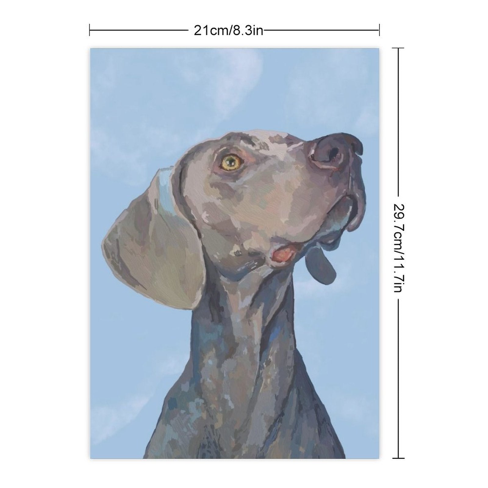 Weimaraner Stickers - Blue Cava