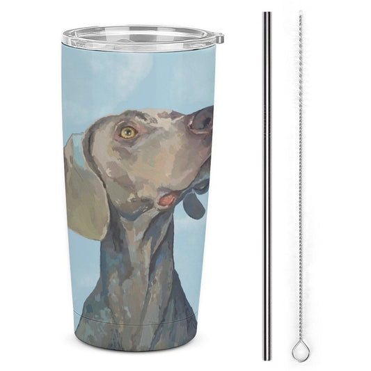 Weimaraner Travel Mug (All-Over Printing) - Blue Cava