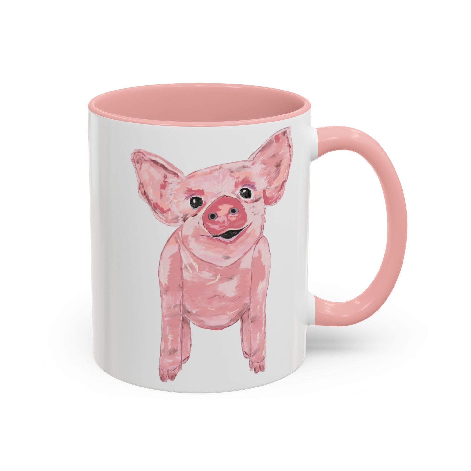 “Wilbur” Pig two tone Coffee Mug (11, 15oz) - Blue Cava