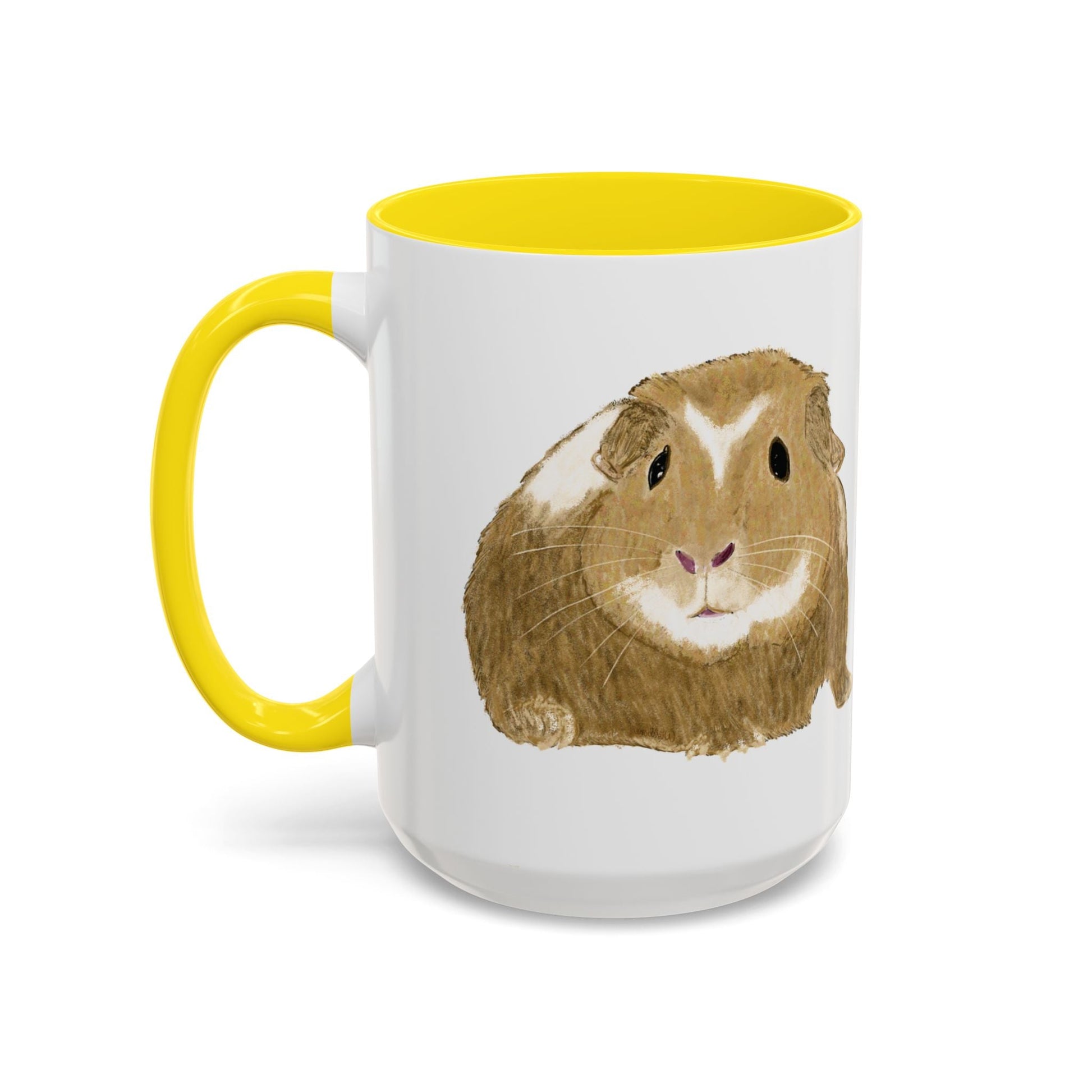 “Wishbone” Guinea Pig Two Tone Coffee Mugs (11oz & 15oz) - Blue Cava