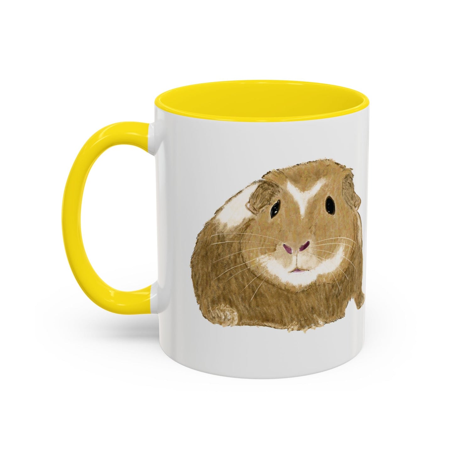 “Wishbone” Guinea Pig Two Tone Coffee Mugs (11oz & 15oz) - Blue Cava