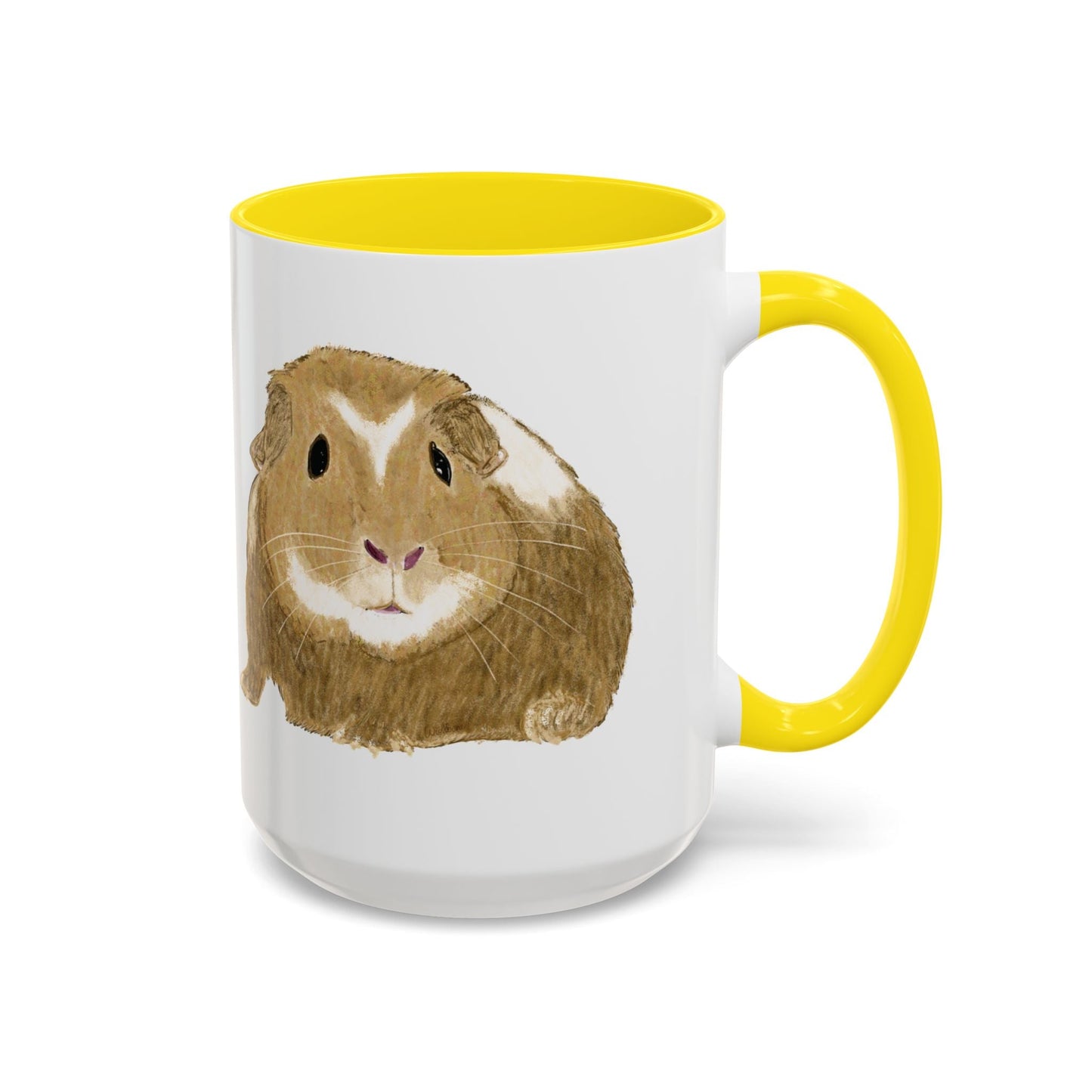 “Wishbone” Guinea Pig Two Tone Coffee Mugs (11oz & 15oz) - Blue Cava