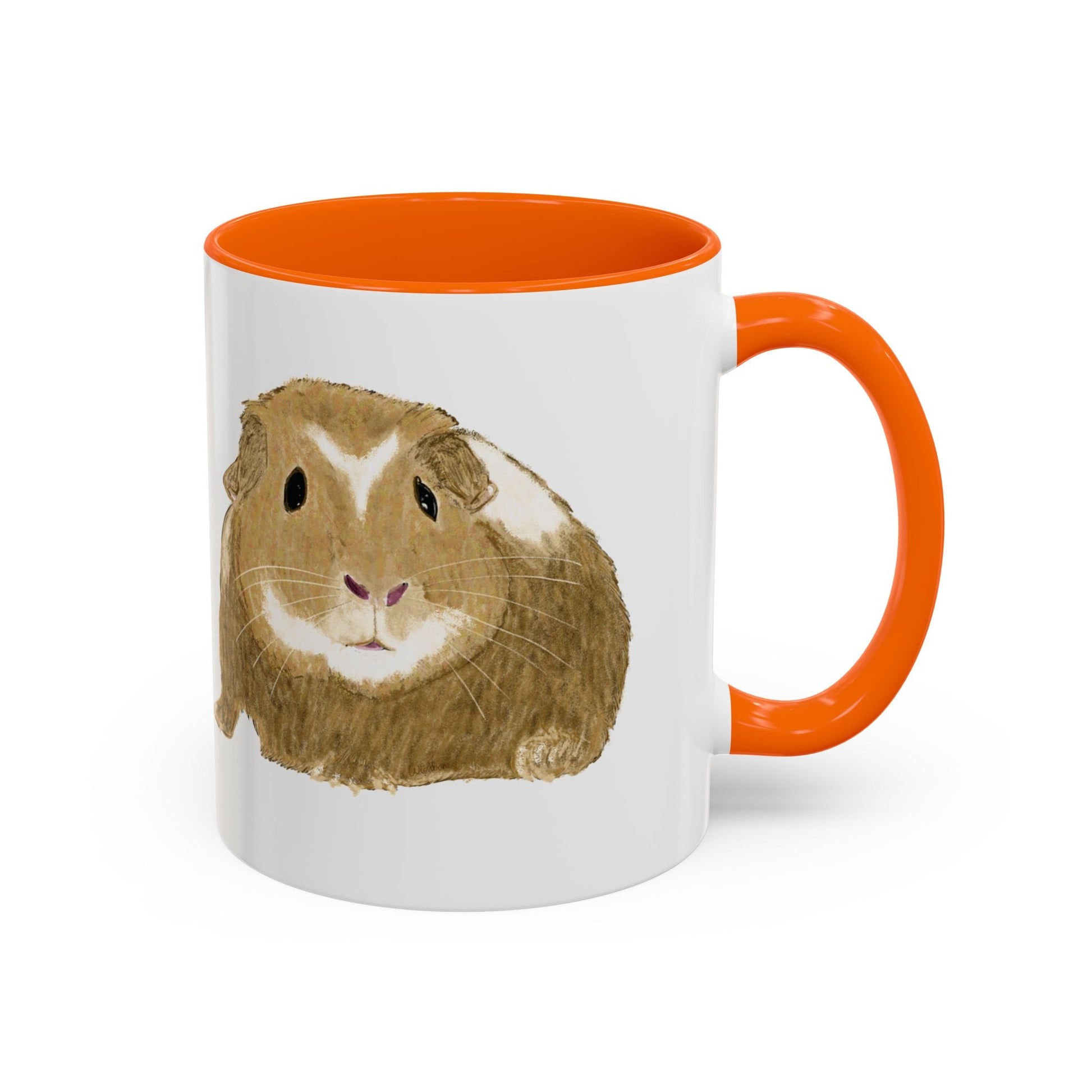 “Wishbone” Guinea Pig Two Tone Coffee Mugs (11oz & 15oz) - Blue Cava