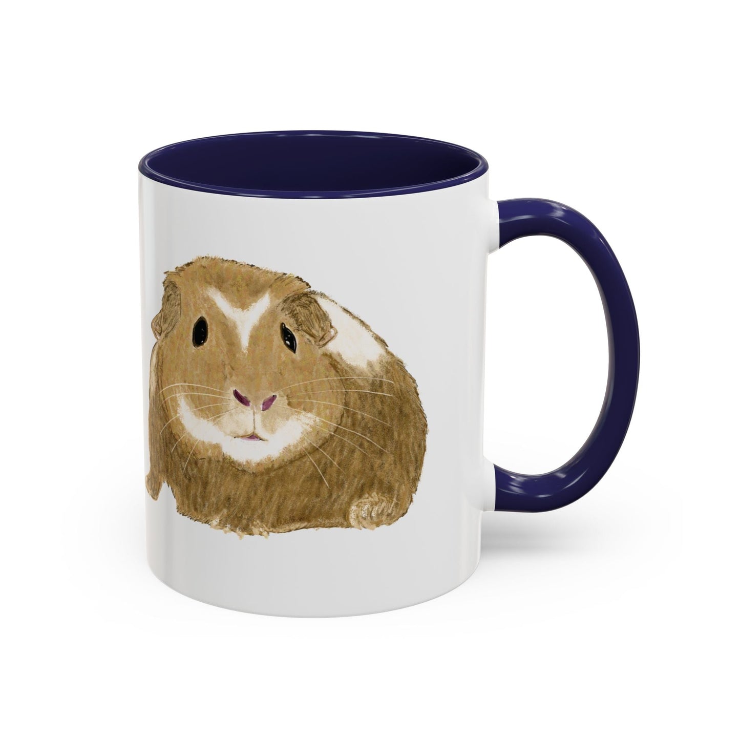 “Wishbone” Guinea Pig Two Tone Coffee Mugs (11oz & 15oz) - Blue Cava