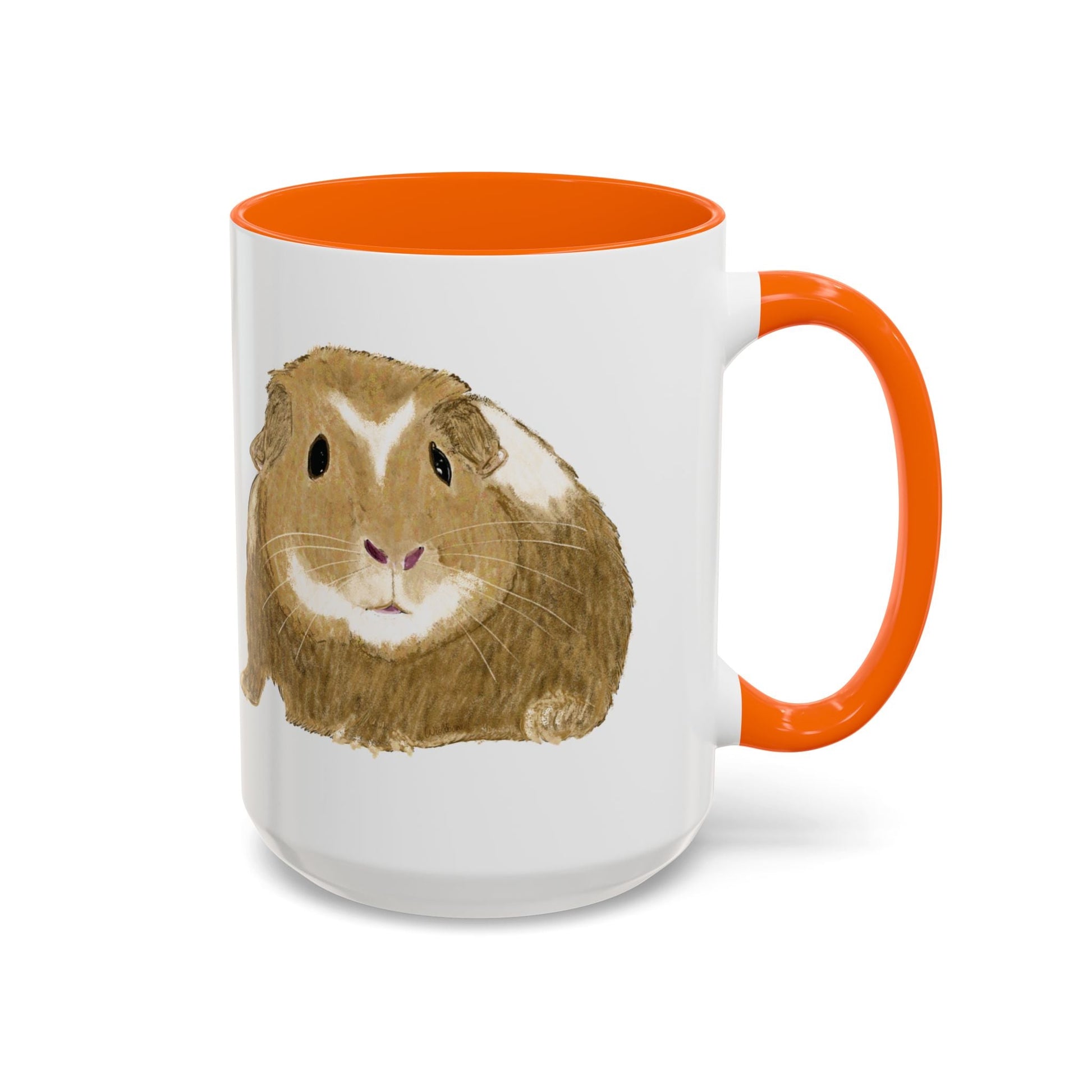 “Wishbone” Guinea Pig Two Tone Coffee Mugs (11oz & 15oz) - Blue Cava