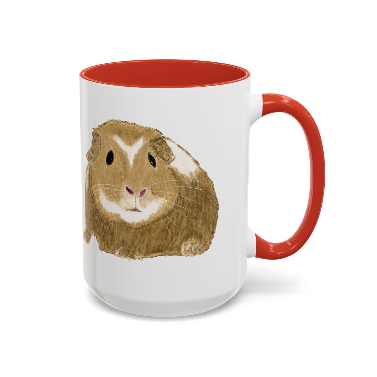 “Wishbone” Guinea Pig Two Tone Coffee Mugs (11oz & 15oz) - Blue Cava