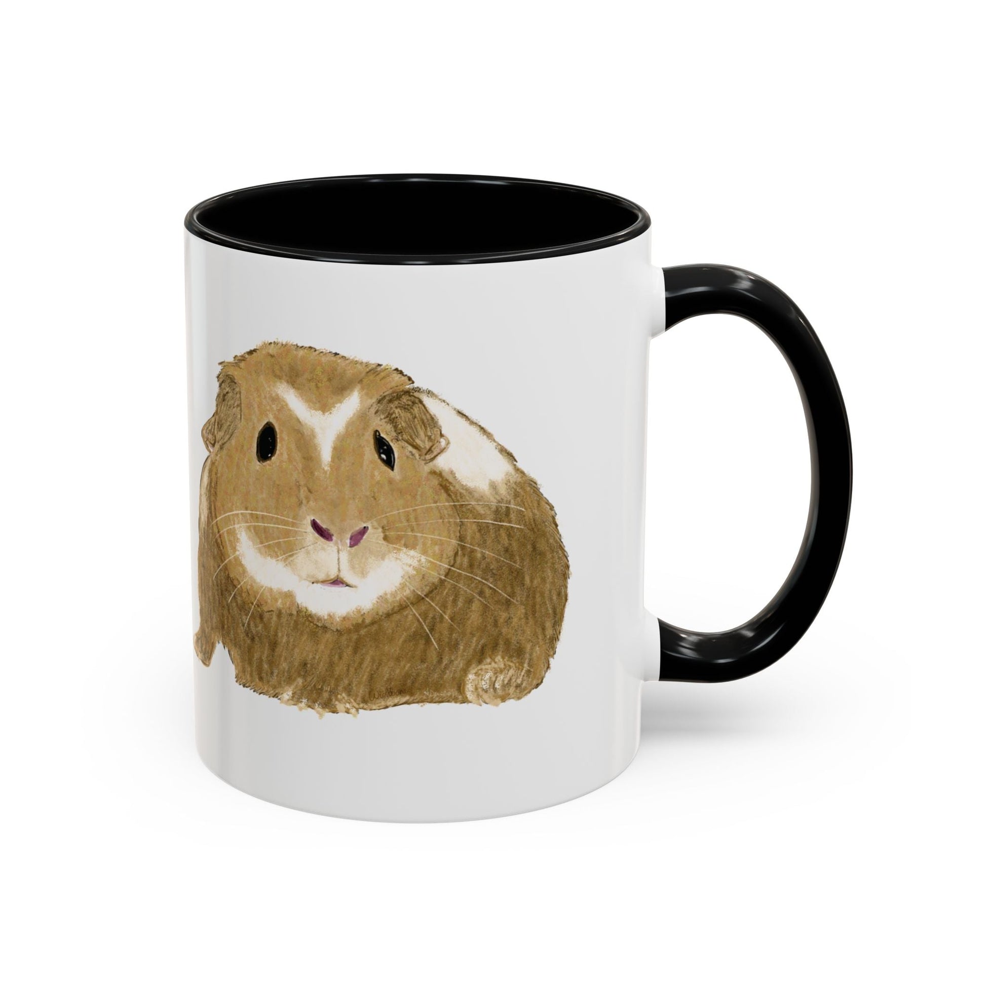 “Wishbone” Guinea Pig Two Tone Coffee Mugs (11oz & 15oz) - Blue Cava