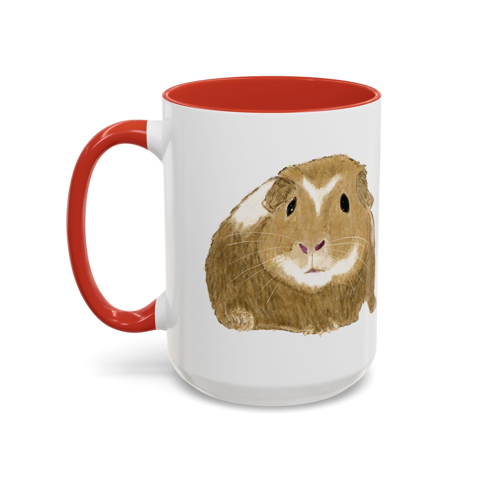 “Wishbone” Guinea Pig Two Tone Coffee Mugs (11oz & 15oz) - Blue Cava