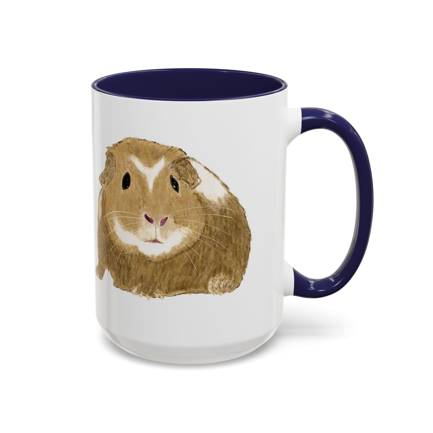 “Wishbone” Guinea Pig Two Tone Coffee Mugs (11oz & 15oz) - Blue Cava