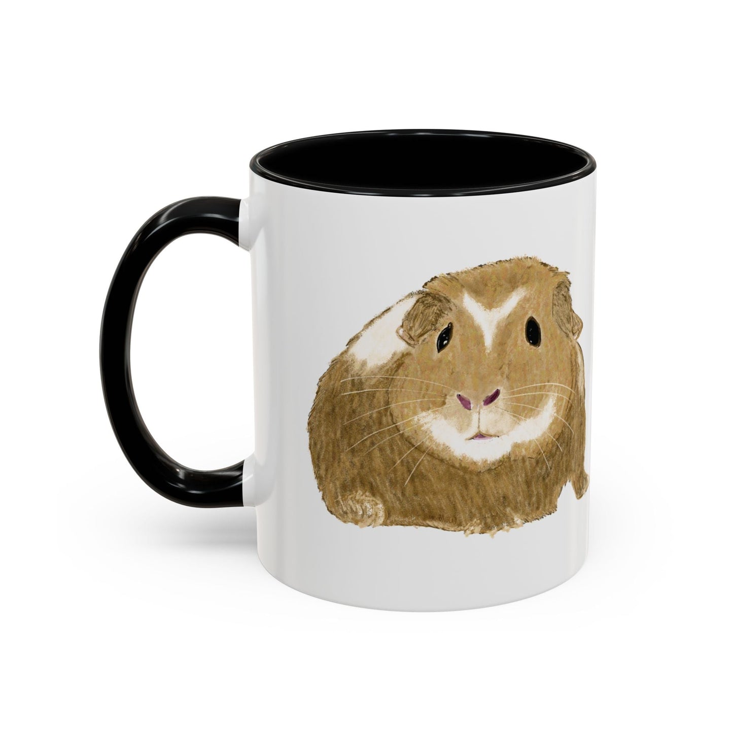 “Wishbone” Guinea Pig Two Tone Coffee Mugs (11oz & 15oz) - Blue Cava