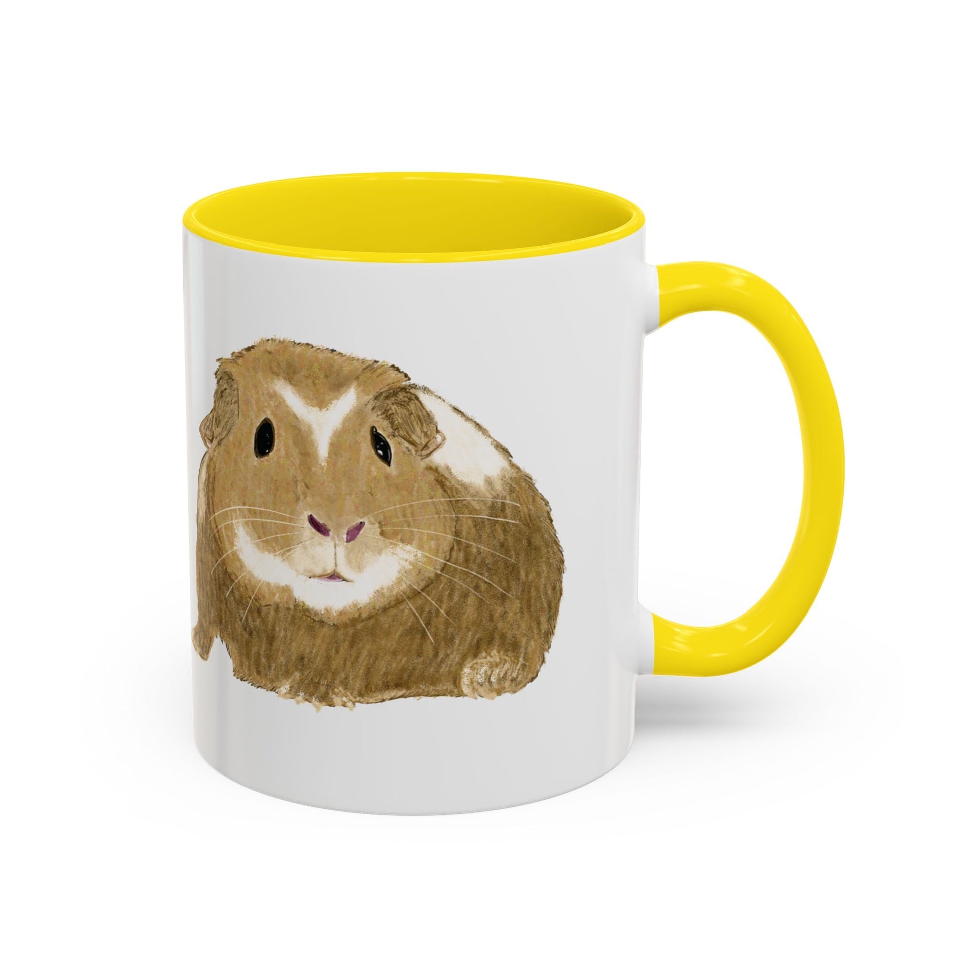 “Wishbone” Guinea Pig Two Tone Coffee Mugs (11oz & 15oz) - Blue Cava