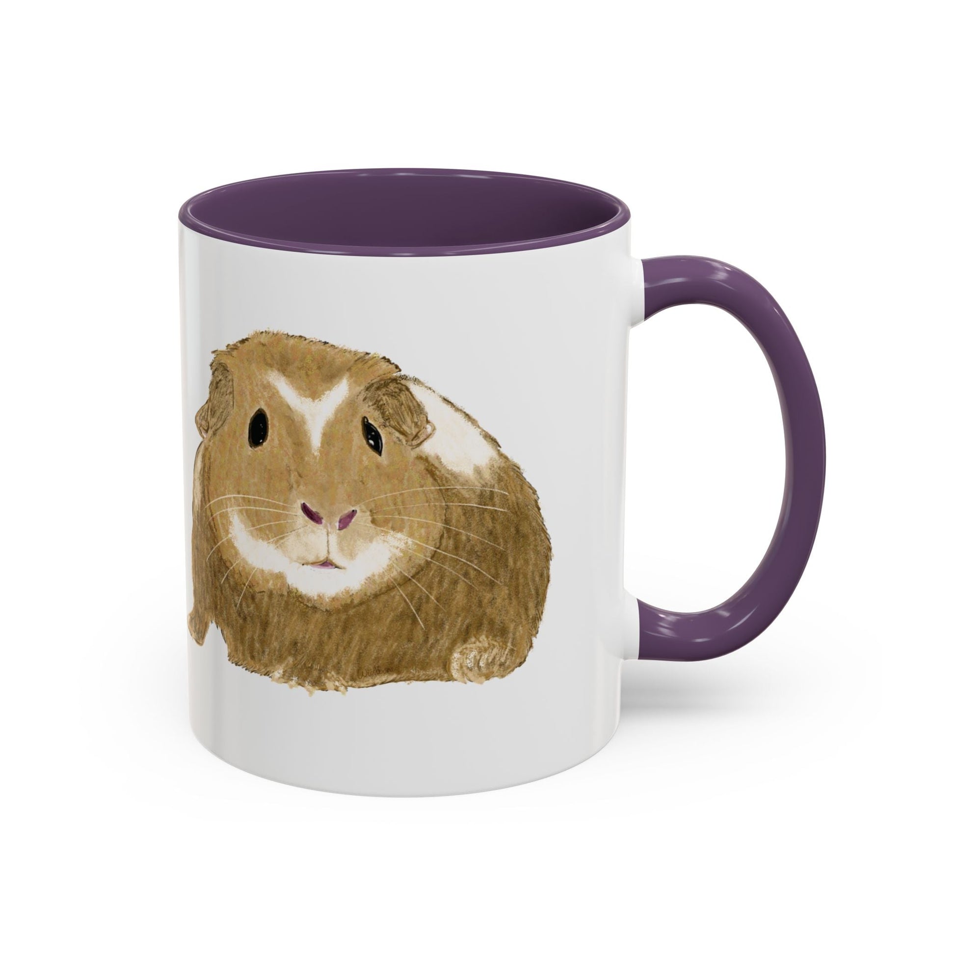 “Wishbone” Guinea Pig Two Tone Coffee Mugs (11oz & 15oz) - Blue Cava