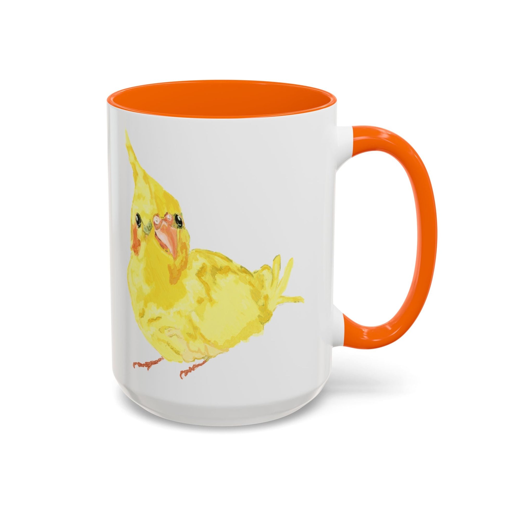 Yellow Parakeet Two Tone Ceramic Mugs (11oz & 15oz) - Blue Cava