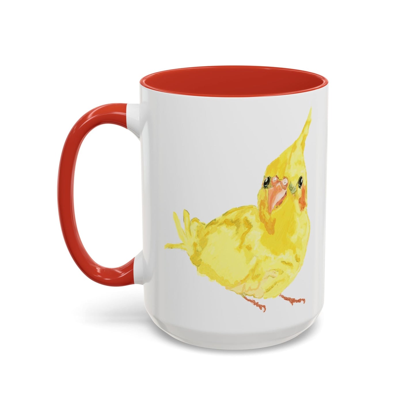 Yellow Parakeet Two Tone Ceramic Mugs (11oz & 15oz) - Blue Cava