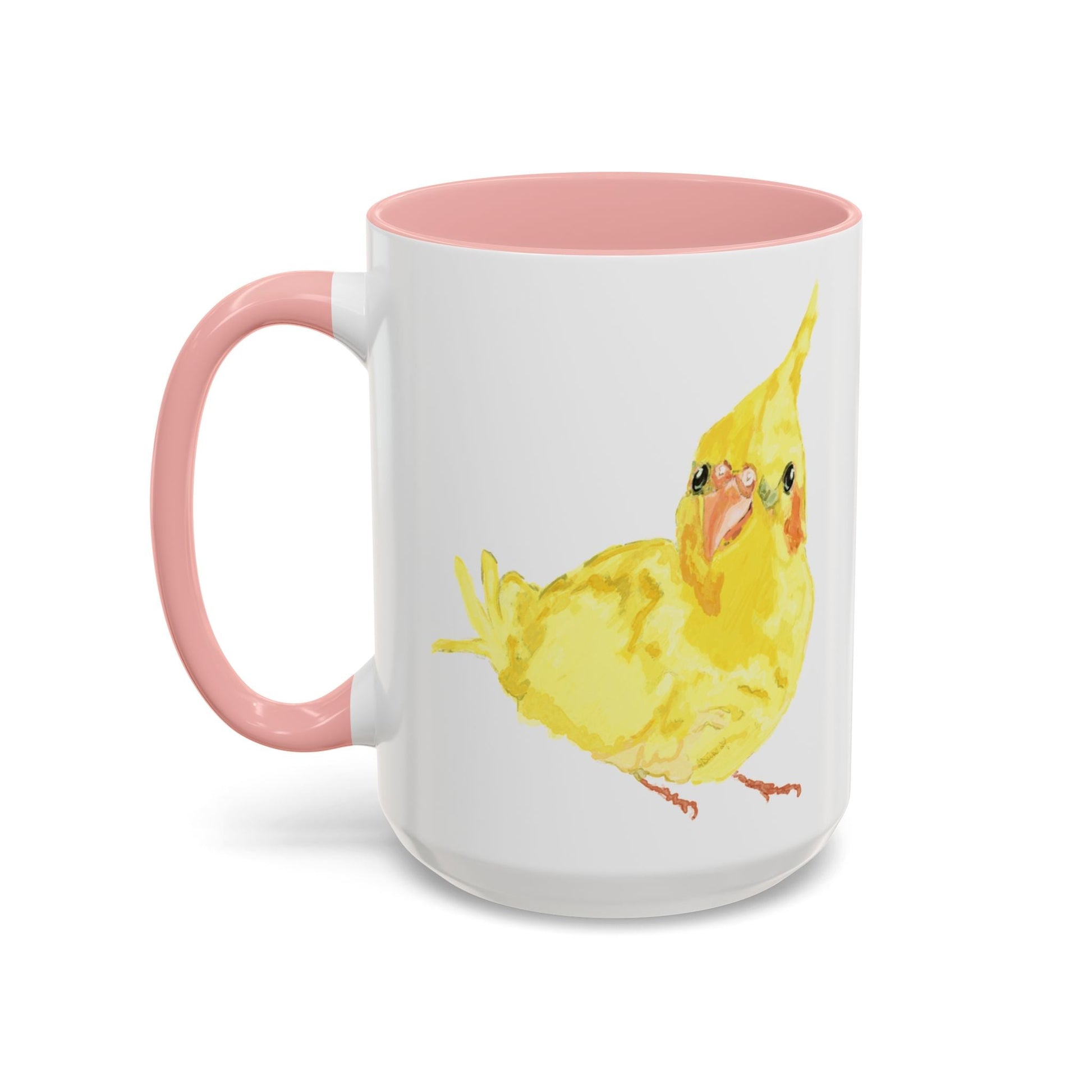 Yellow Parakeet Two Tone Ceramic Mugs (11oz & 15oz) - Blue Cava