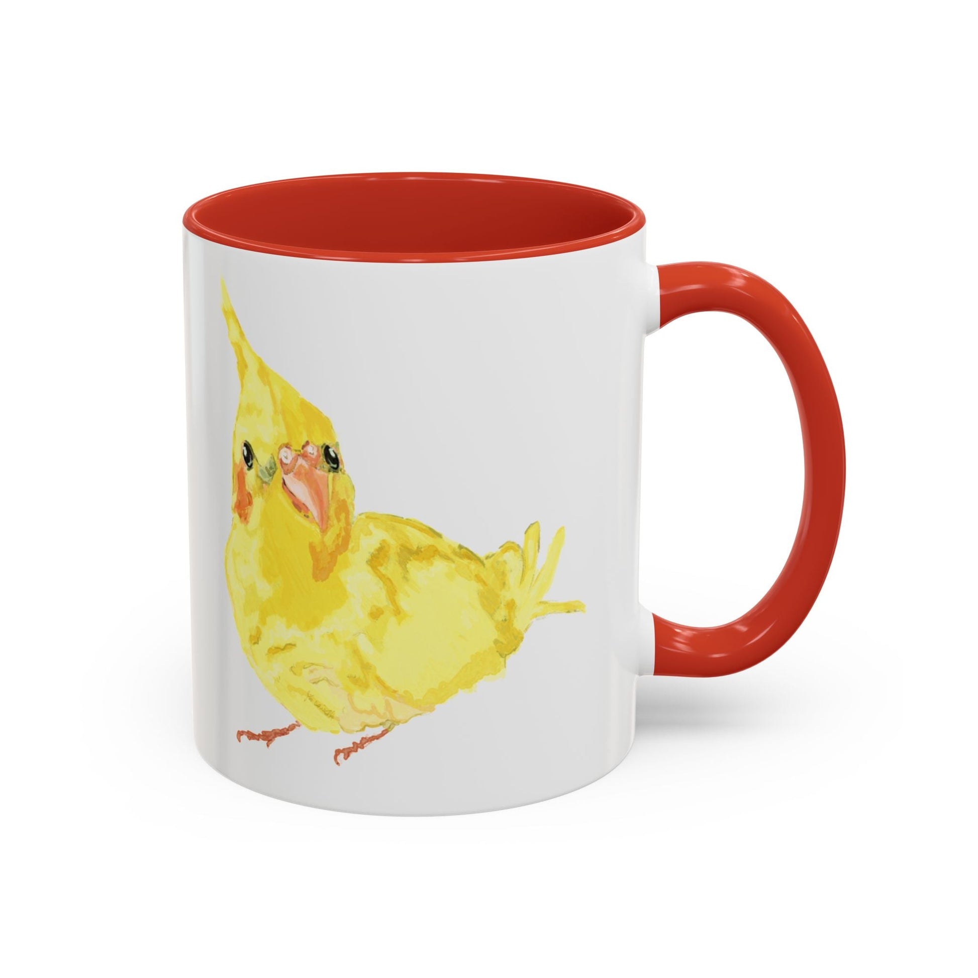 Yellow Parakeet Two Tone Ceramic Mugs (11oz & 15oz) - Blue Cava