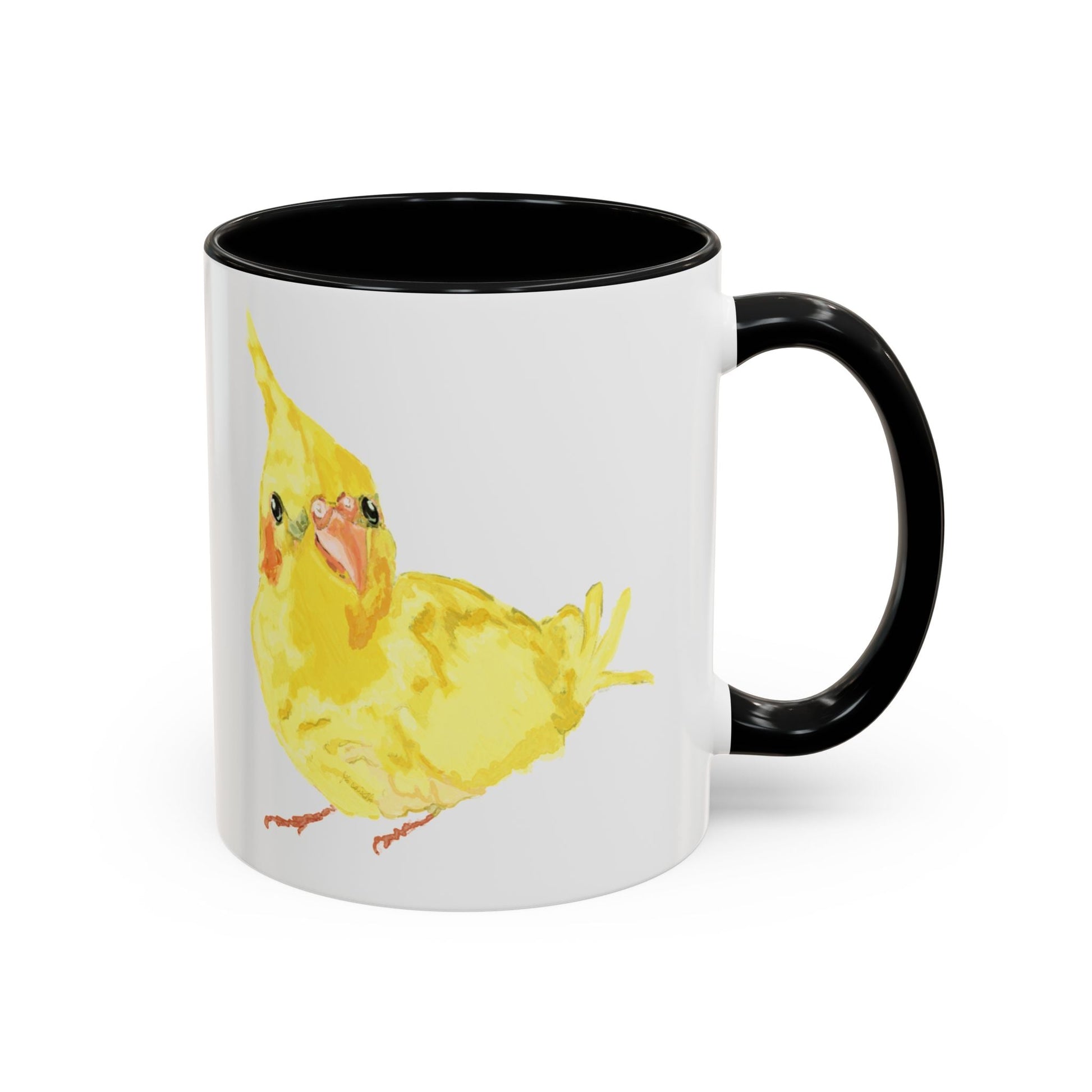 Yellow Parakeet Two Tone Ceramic Mugs (11oz & 15oz) - Blue Cava