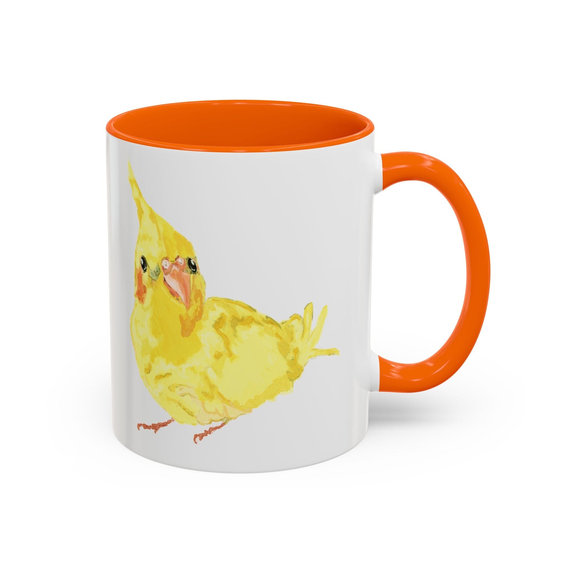 Yellow Parakeet Two Tone Ceramic Mugs (11oz & 15oz) - Blue Cava