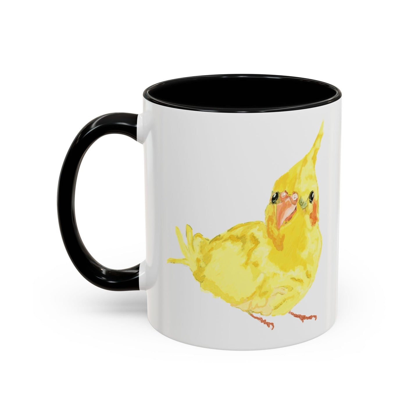 Yellow Parakeet Two Tone Ceramic Mugs (11oz & 15oz) - Blue Cava