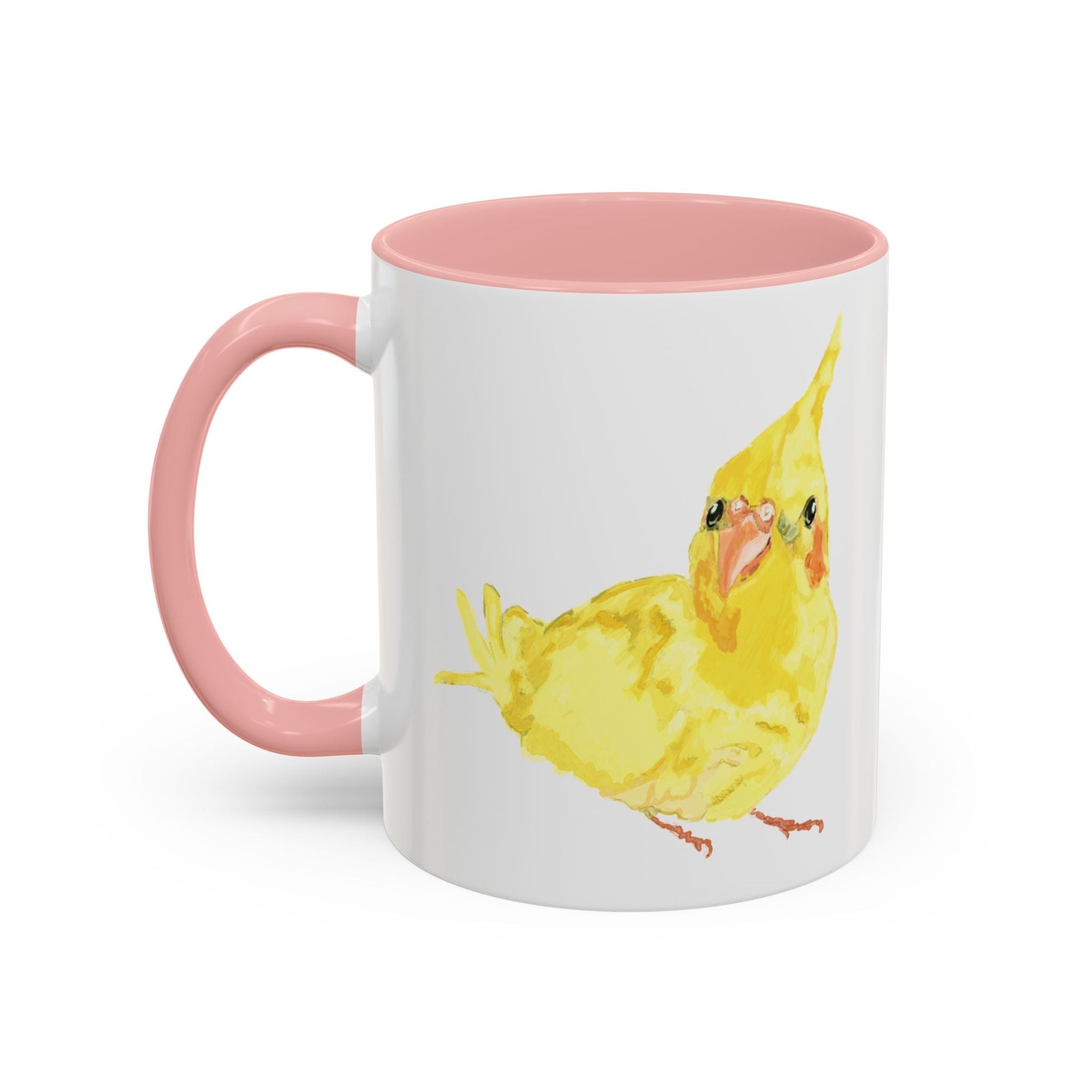 Yellow Parakeet Two Tone Ceramic Mugs (11oz & 15oz) - Blue Cava