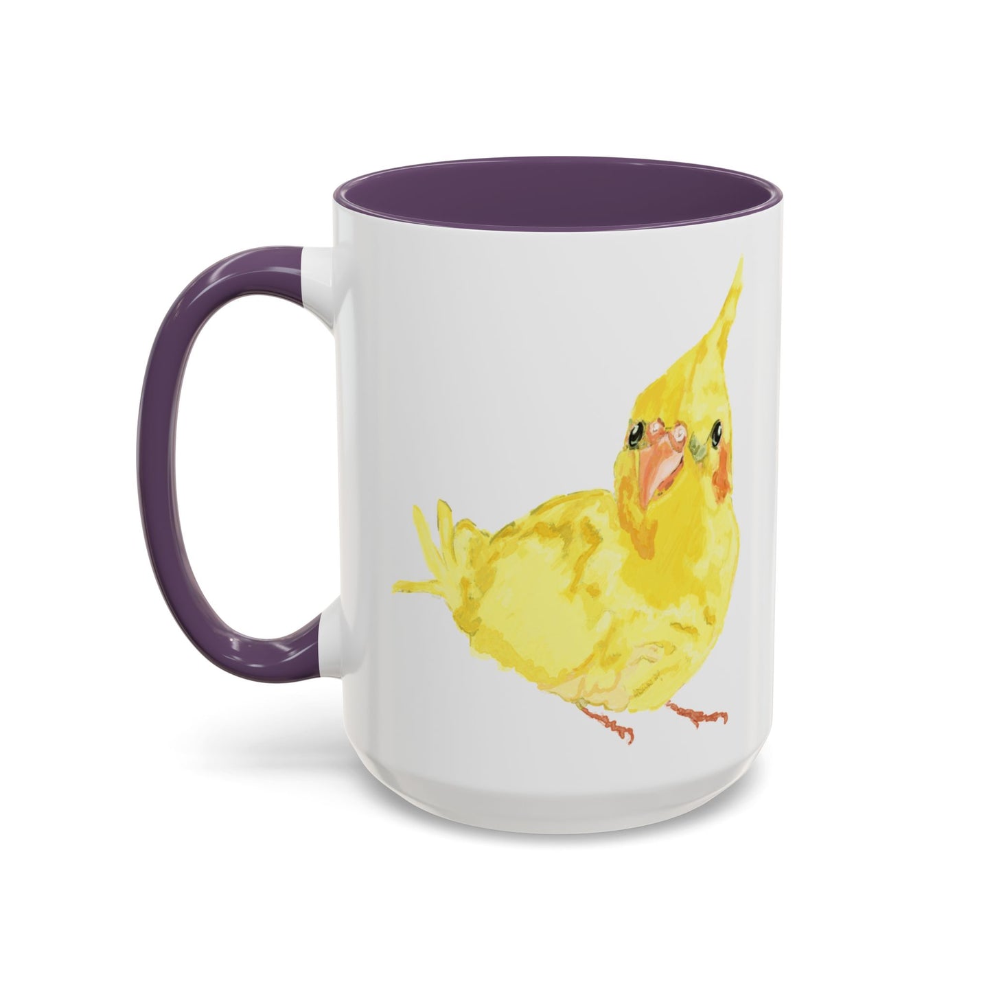 Yellow Parakeet Two Tone Ceramic Mugs (11oz & 15oz) - Blue Cava