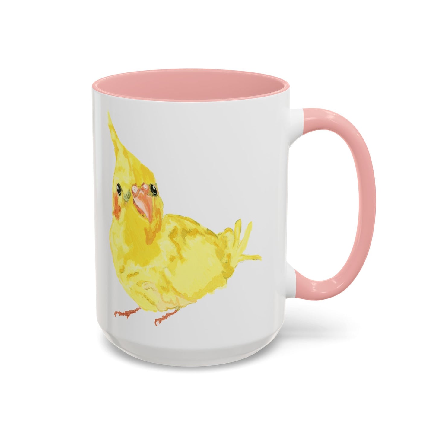 Yellow Parakeet Two Tone Ceramic Mugs (11oz & 15oz) - Blue Cava