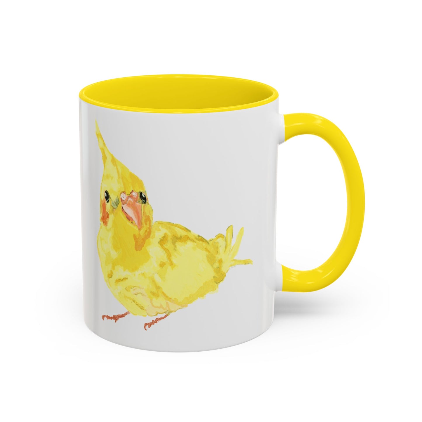 Yellow Parakeet Two Tone Ceramic Mugs (11oz & 15oz) - Blue Cava