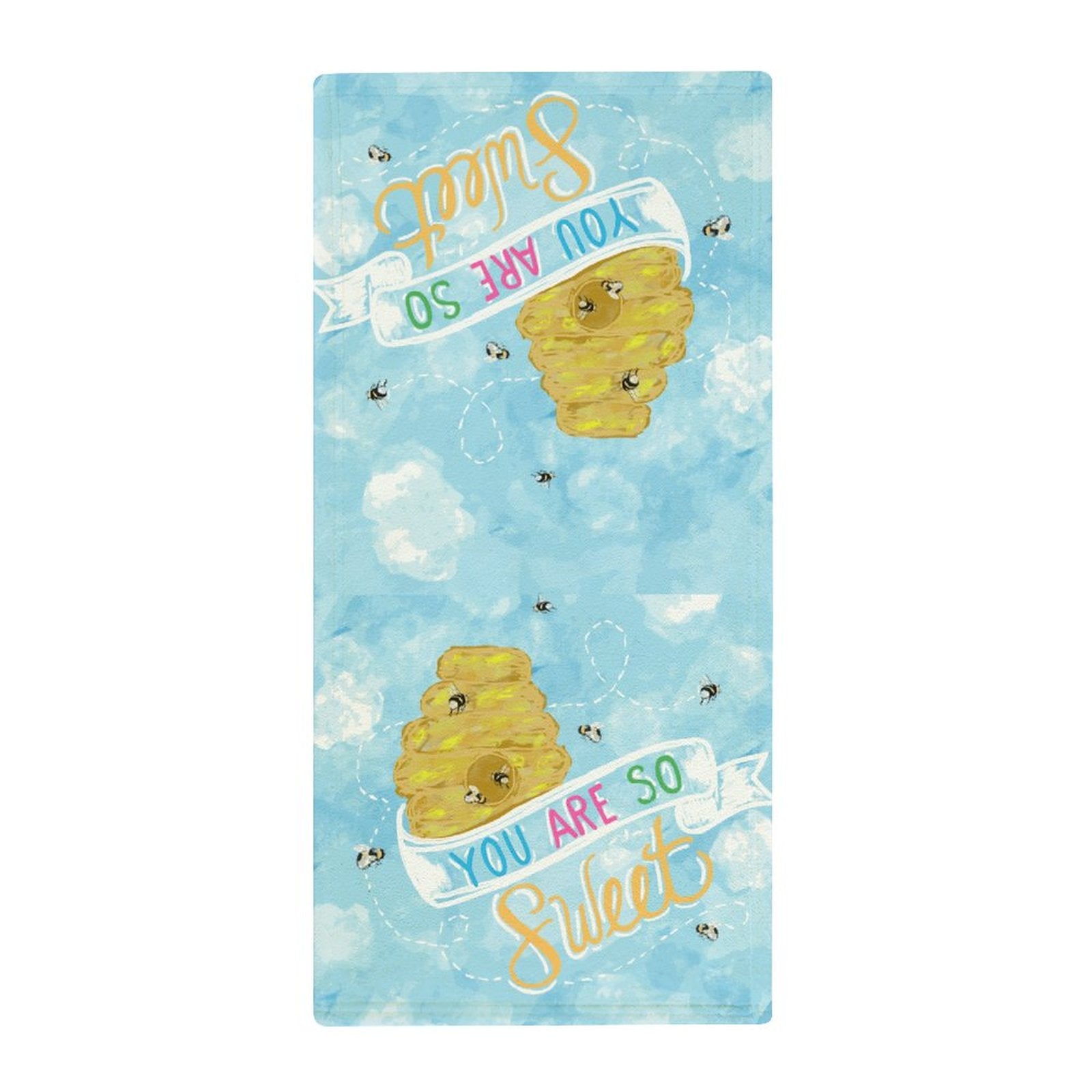 You Are So Sweet Bee Hand Towel - Blue Cava