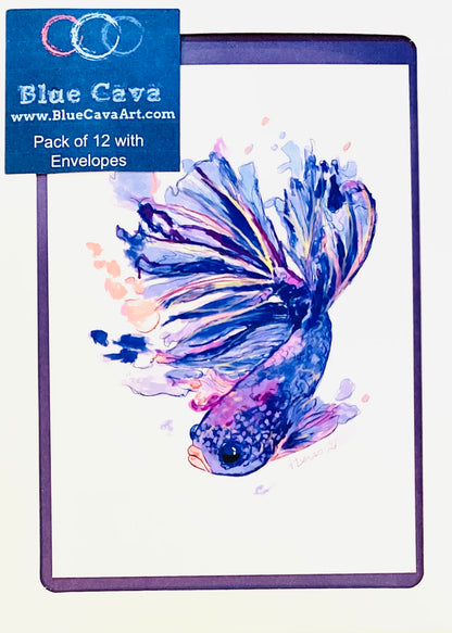 Watercolor Fish Greeting card (Two Colors Available)