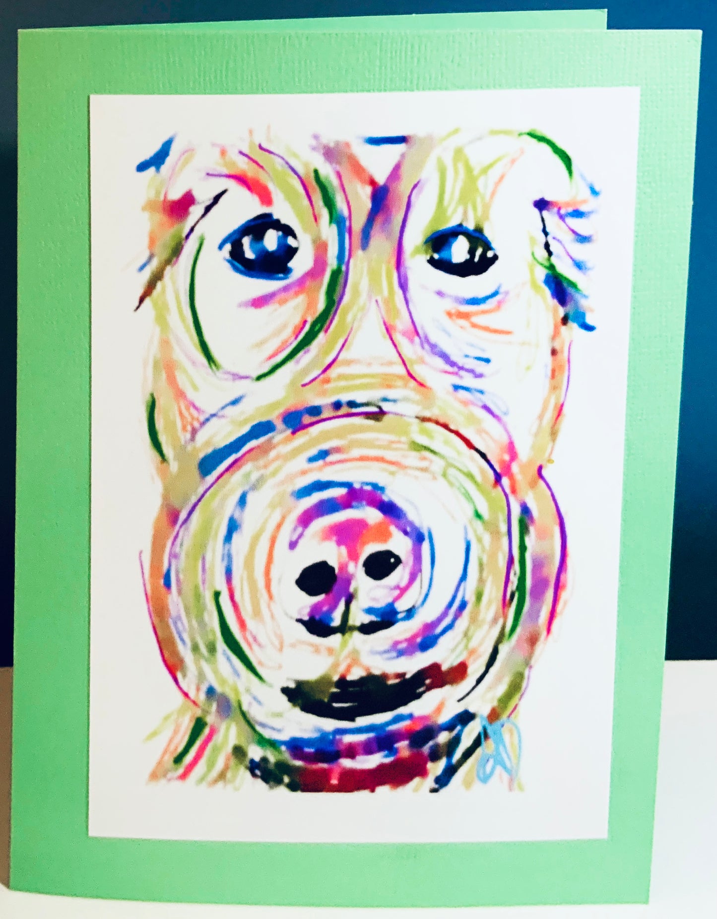 Watercolor Dog Card