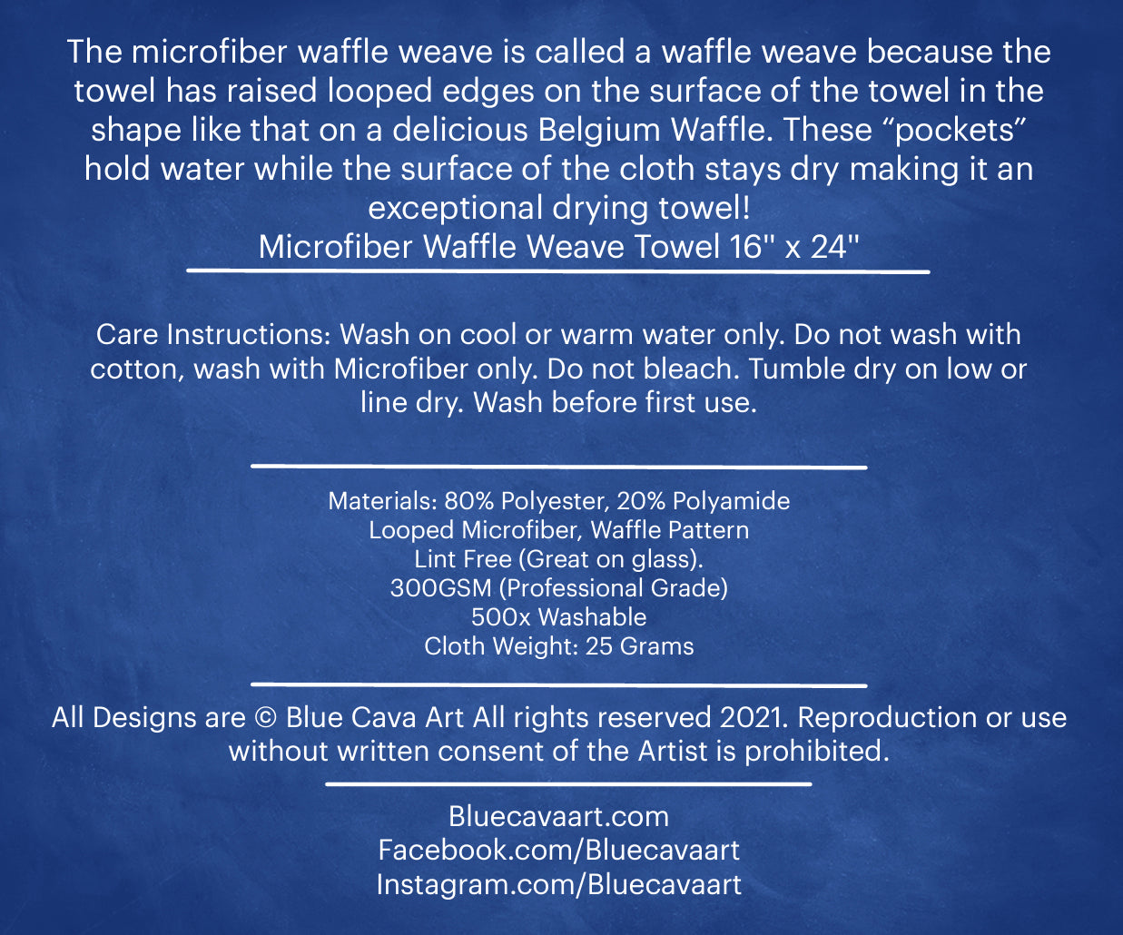 Ice Cream Microfiber Waffle Towel