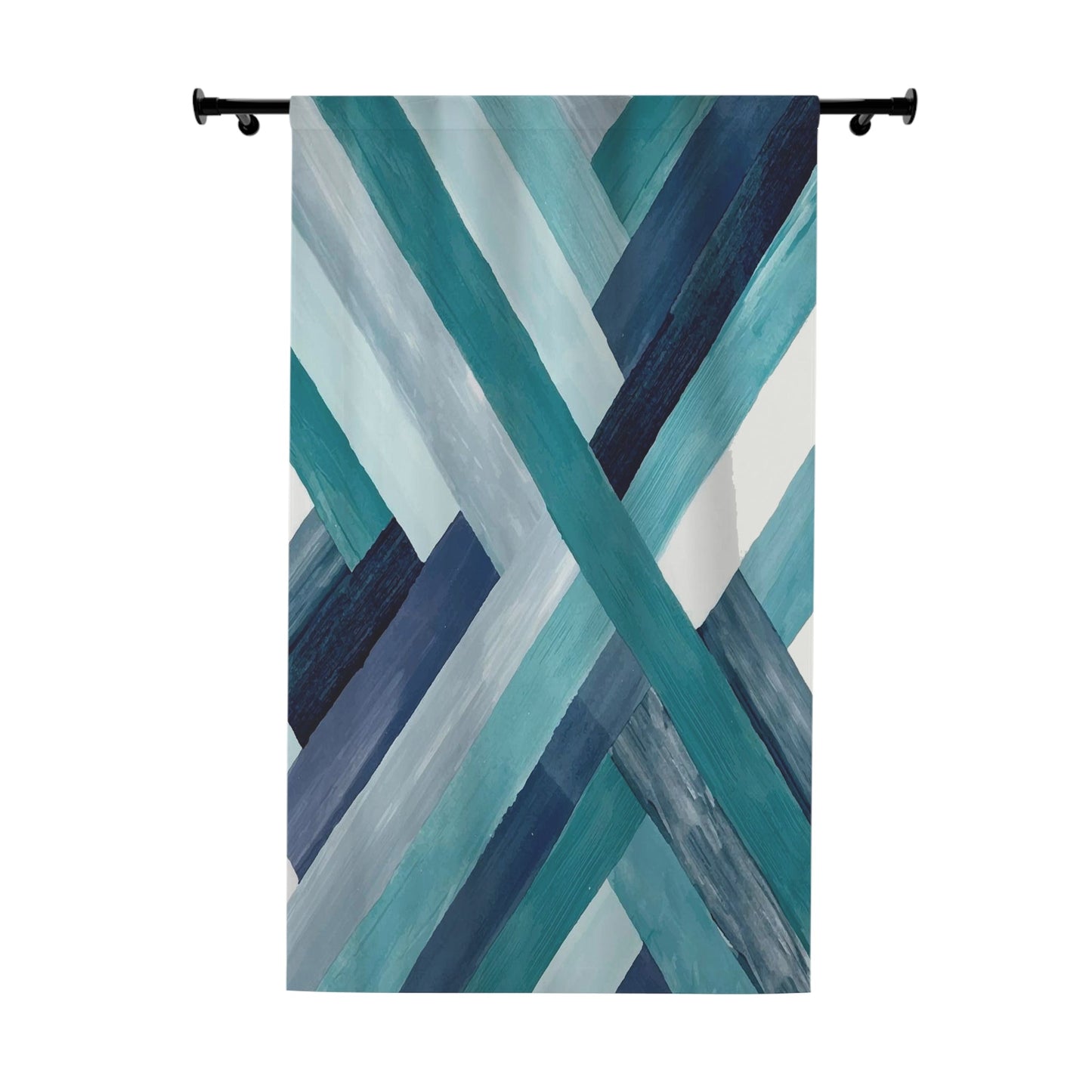 Abstract Sea tones Window Curtain (1 Piece) - Blue Cava