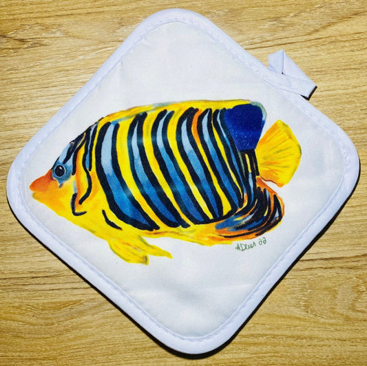 Angel Fish Pot Holder - Blue Cava